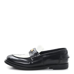Spazzolato Penny Loafer 39 Black White