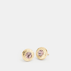 COACH Open Circle Stone Strand Earrings