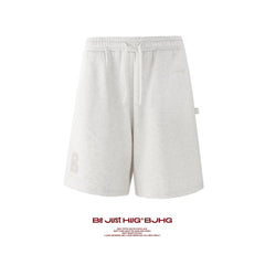 BJHG Embroidered Straight-Leg Shorts