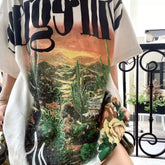 Civilregime Oil Painting Print Ultra-Soft Washed T-shirt