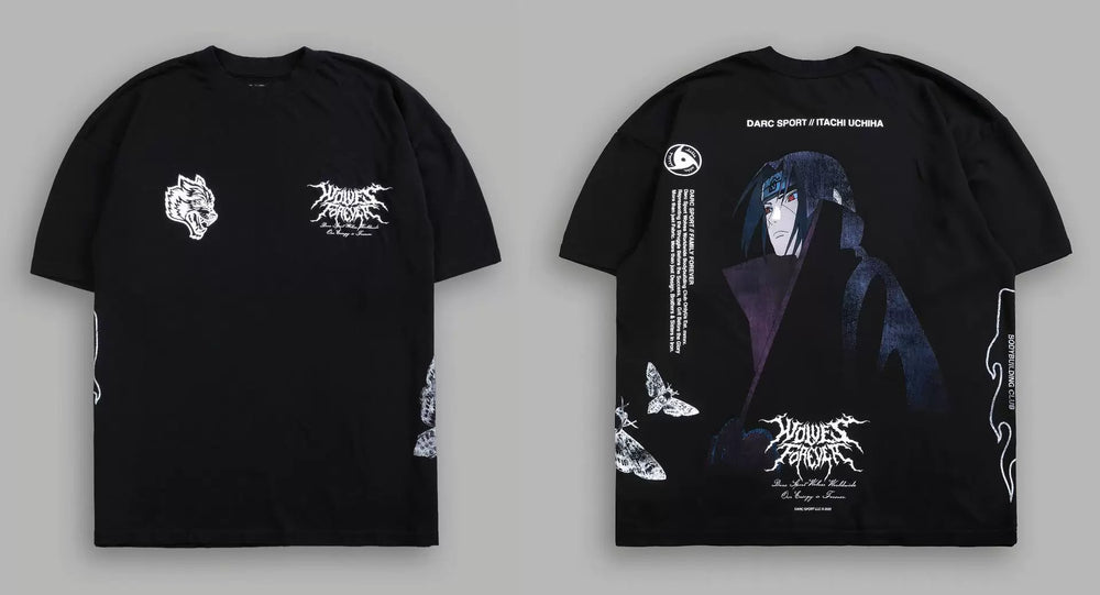 Darcsport Wolf Head & Akatsuki Print T-shirt