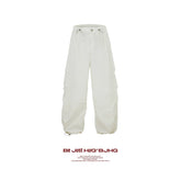 BJHG White Parachute Pants