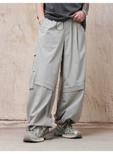 BJHG White Parachute Pants