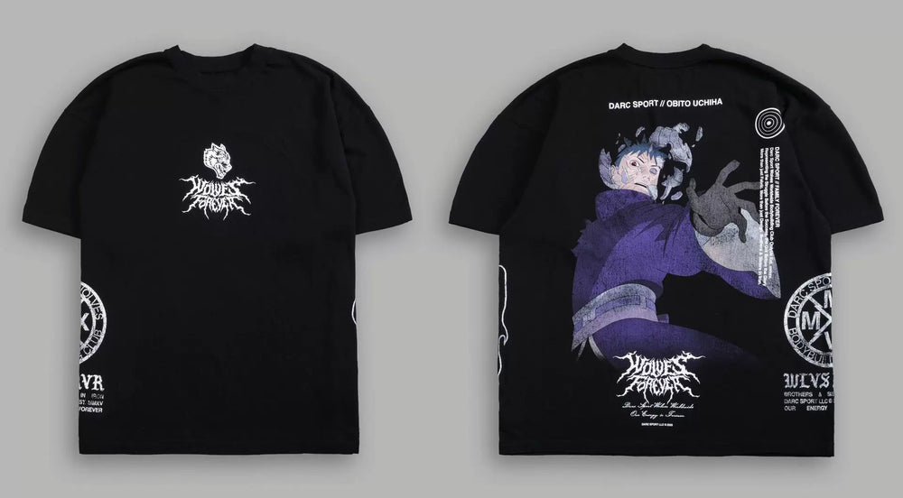 Darcsport Wolf Head & Akatsuki Print T-shirt