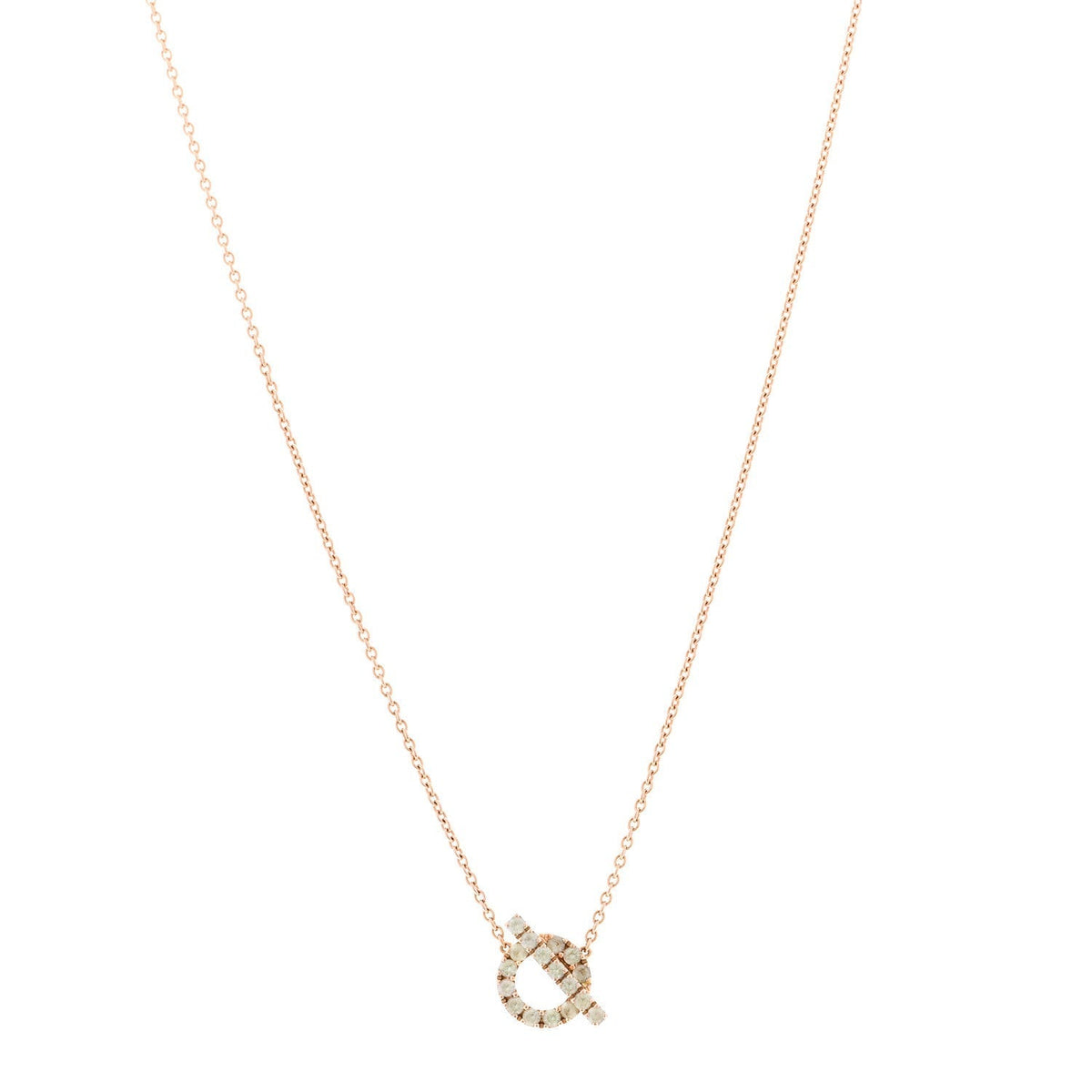 18K Rose Gold Green Sapphire Finesse Pendant Necklace