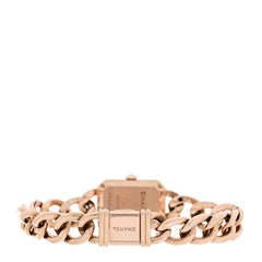 18K Beige Gold Diamond Bezel Mother of Pearl 16mm Chain Premiere Quartz Watch