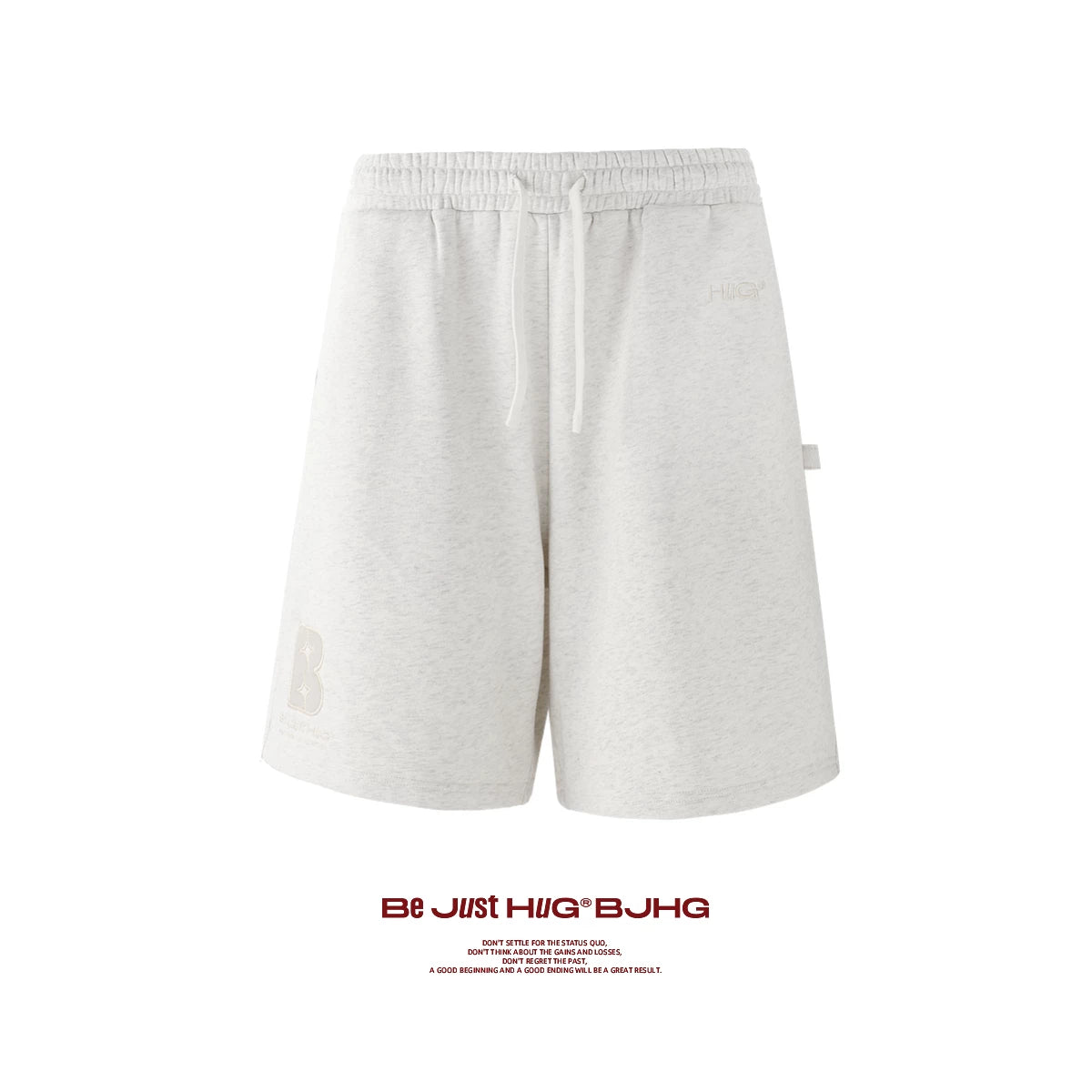 BJHG Embroidered Straight-Leg Shorts