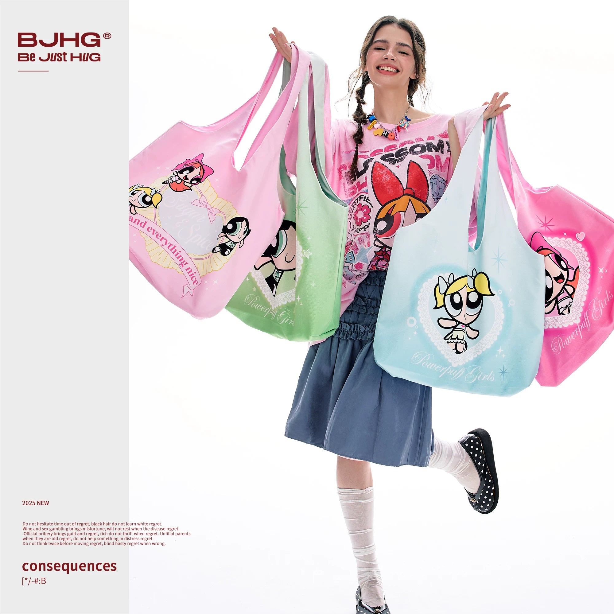 BJHG x Powerpuff Girls Canvas Tote Bag
