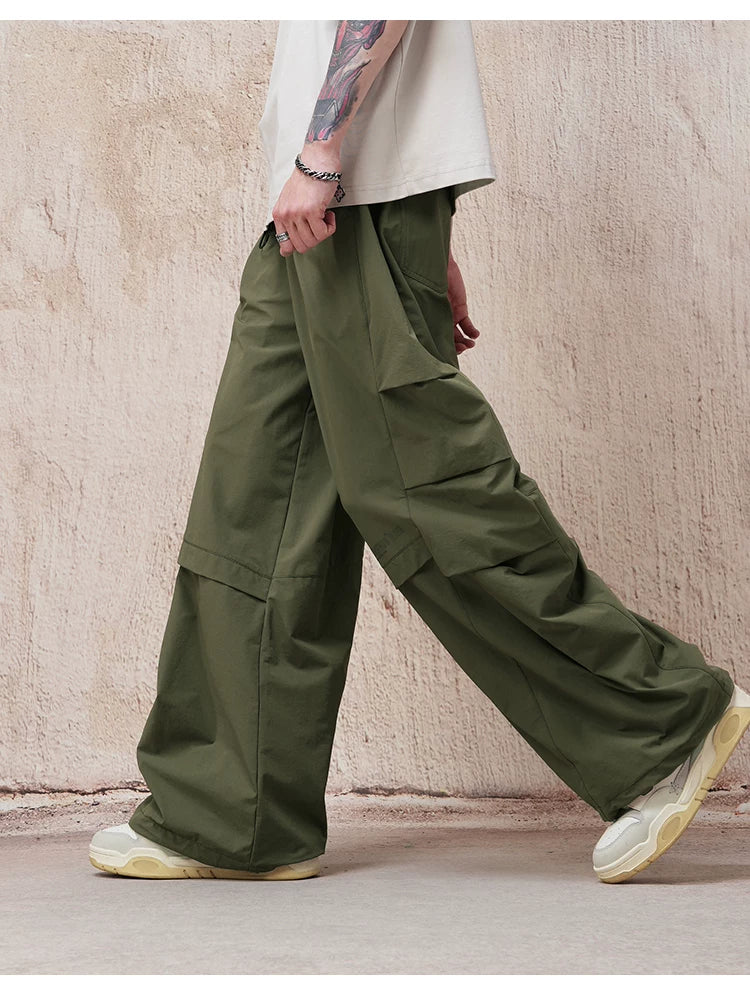 BJHG White Parachute Pants