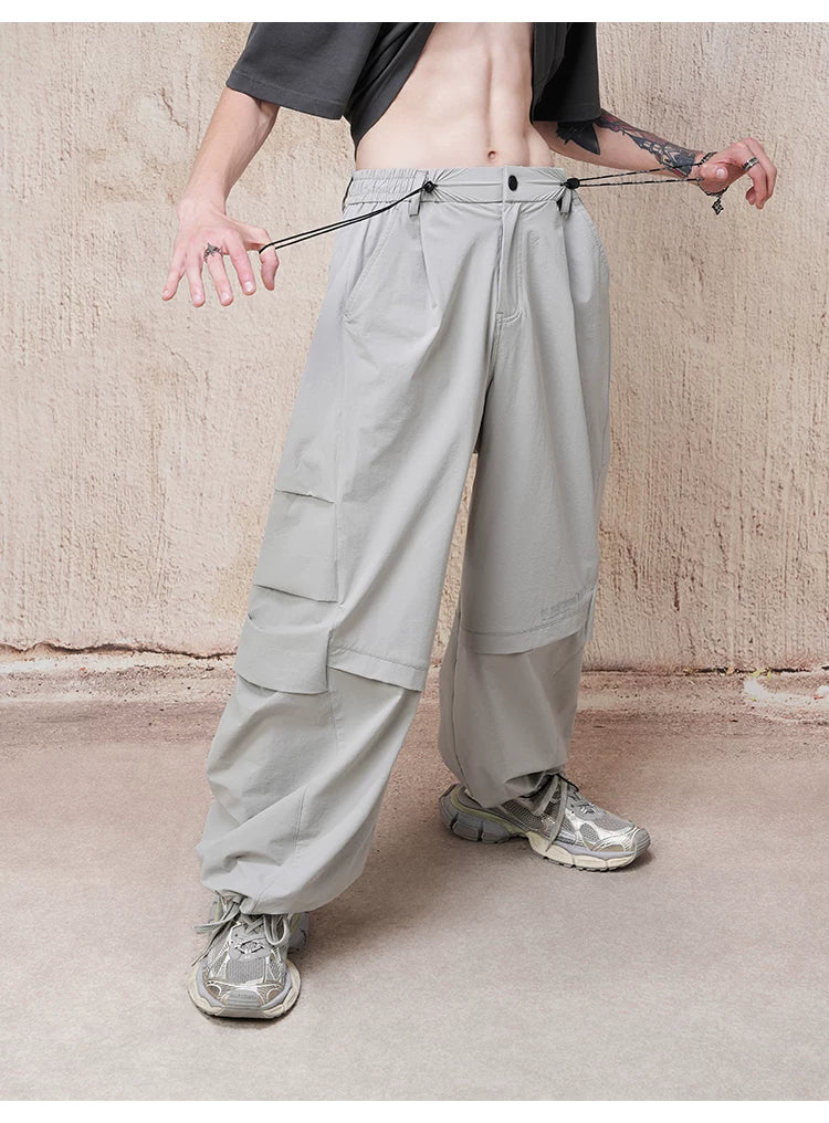 BJHG White Parachute Pants