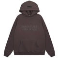 Fog Essentials Dark‑Brown Oversized Hoodie Tonal “ESSENTIALS FEAR OF GOD” Chest Print