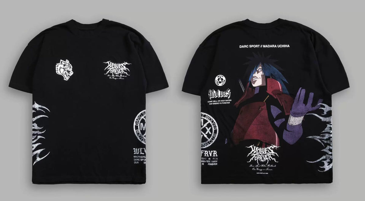 Darcsport Wolf Head & Akatsuki Print T-shirt