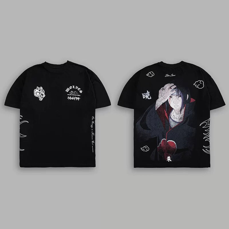 Darcsport Wolf Head & Akatsuki Print T-shirt