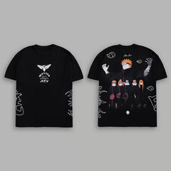 Darcsport Wolf Head & Akatsuki Print T-shirt
