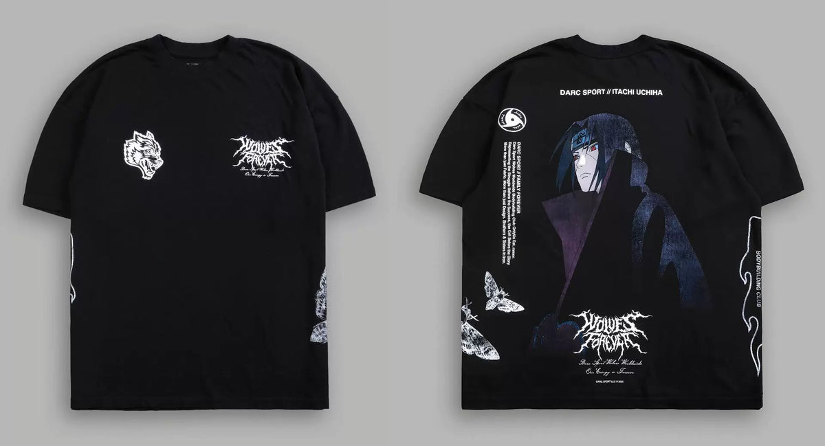 Darcsport Wolf Head & Akatsuki Print T-shirt