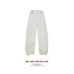 BJHG White Parachute Pants
