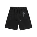 Trapstar Tonal Gothic Arch Logo Sweat Shorts - Black
