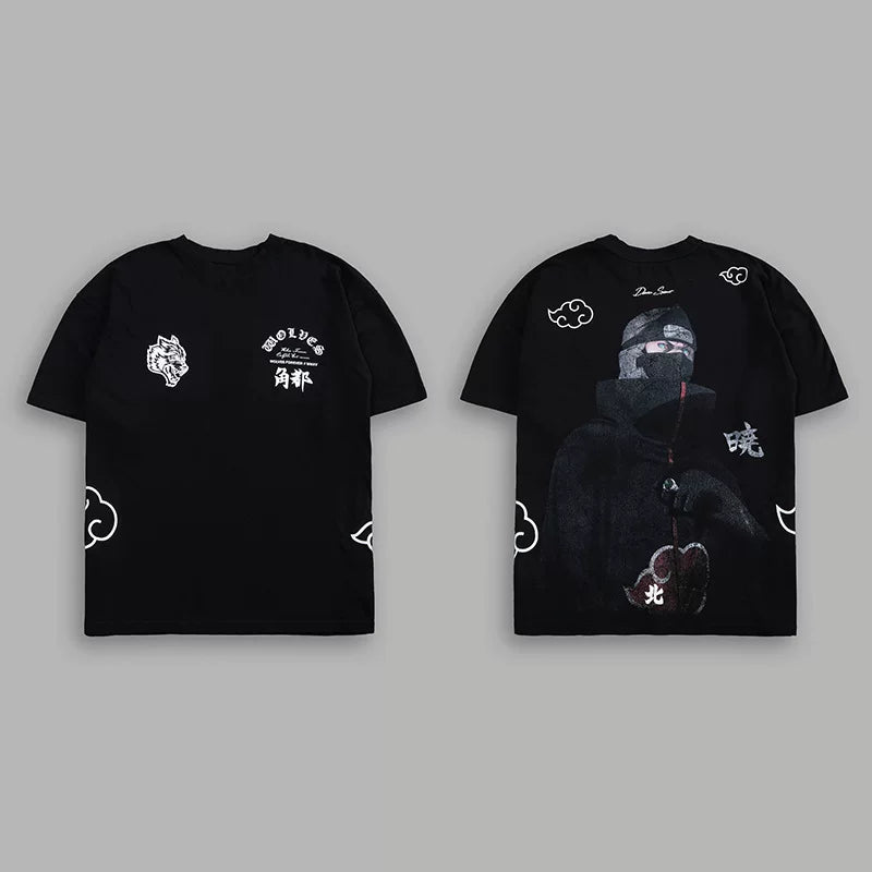 Darcsport Wolf Head & Akatsuki Print T-shirt