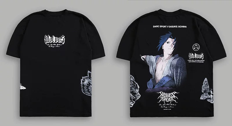 Darcsport Wolf Head & Akatsuki Print T-shirt
