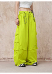 BJHG White Parachute Pants