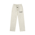 Fog Essentials Oatmeal Heather Straight‑Leg Embroidered Logo Casual Sweatpants