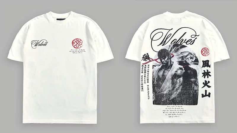 Darcsport Wolf & Street Fighter Print T-shirt