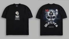 Darcsport Wolf Head & Akatsuki Print T-shirt