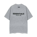 Fog Essentials Grey Oversized Logo Print Short‑Sleeve T‑Shirt Daily Street‑Style Top