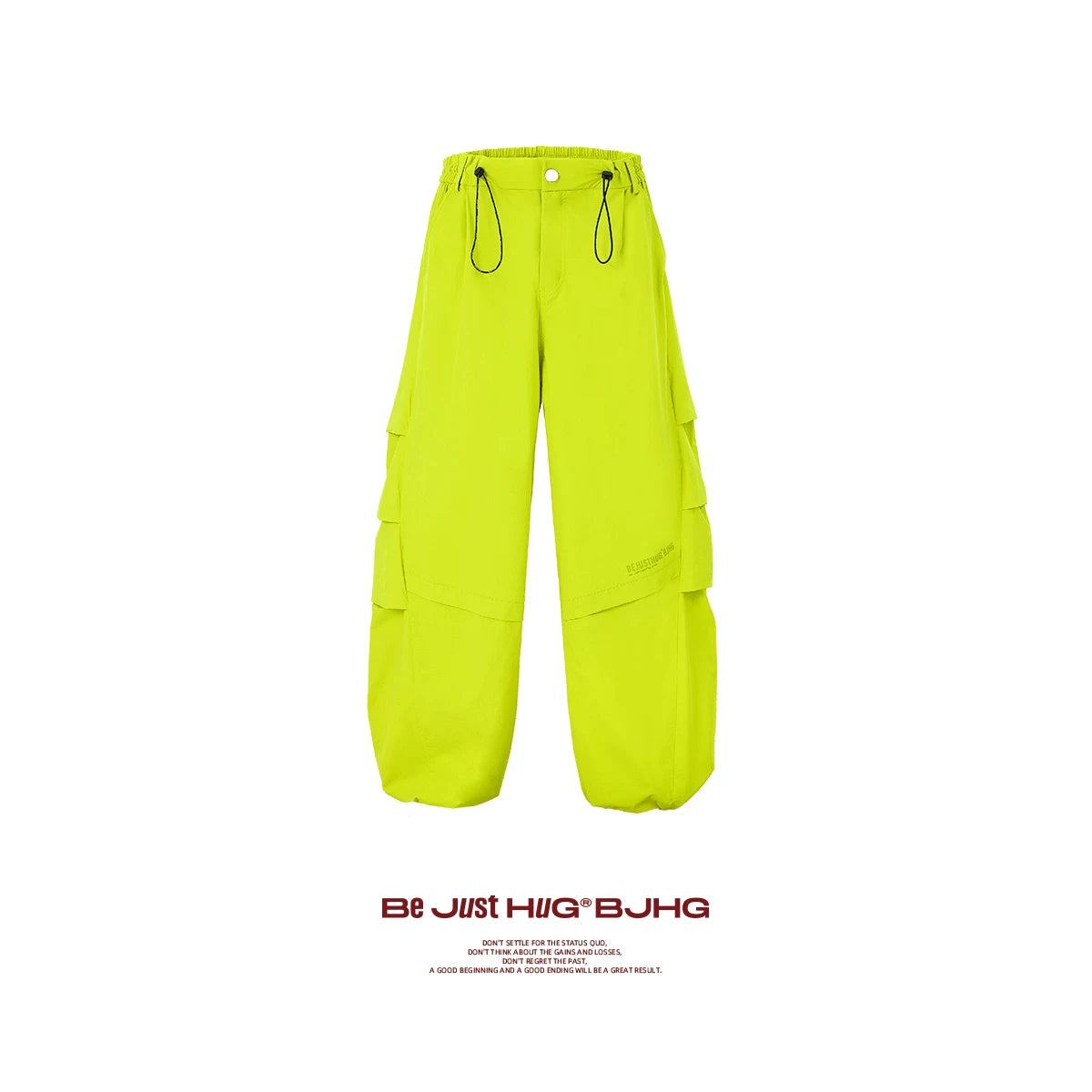 BJHG White Parachute Pants