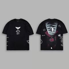 Darcsport Wolf Head & Akatsuki Print T-shirt