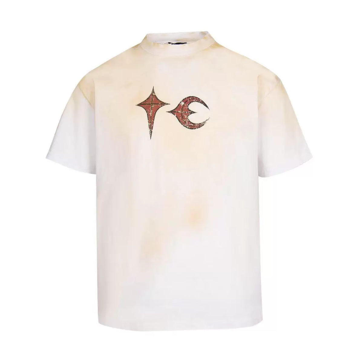 Thug Club Off-White Distressed Wash Punk Emblem T-Shirt