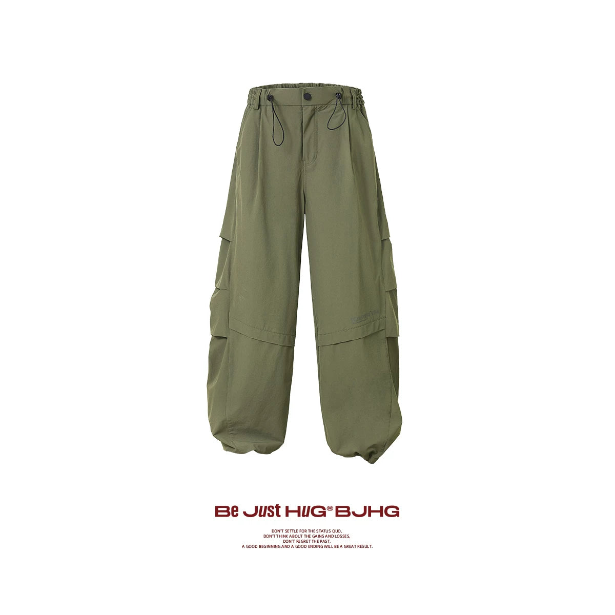 BJHG White Parachute Pants