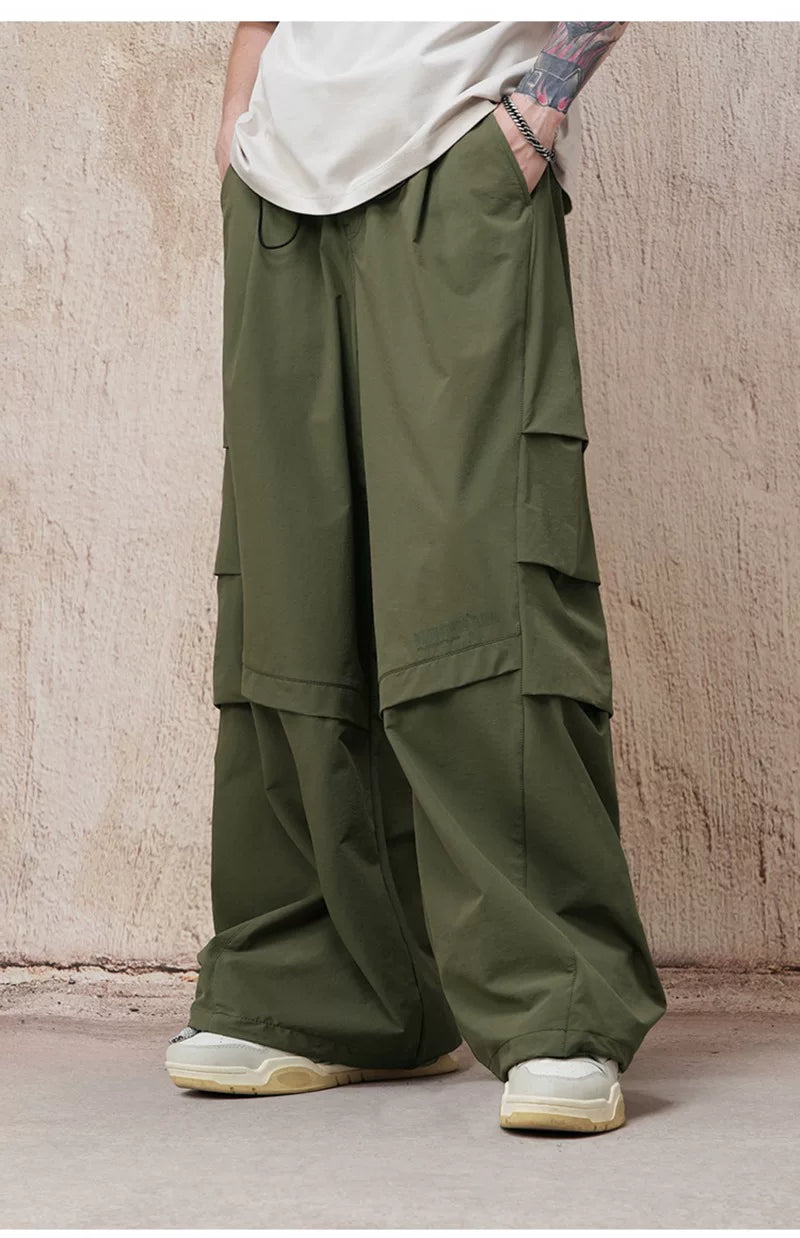 BJHG White Parachute Pants