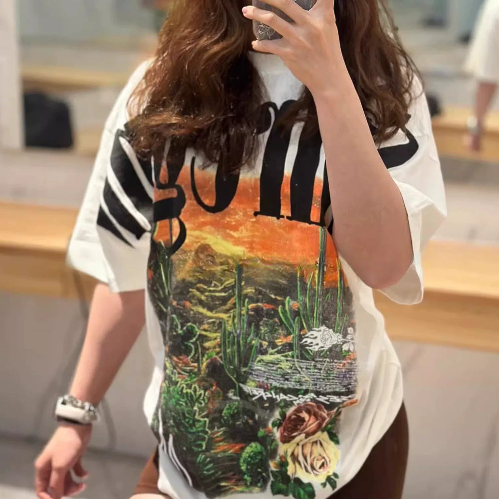 Civilregime Oil Painting Print Ultra-Soft Washed T-shirt