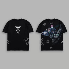 Darcsport Wolf Head & Akatsuki Print T-shirt