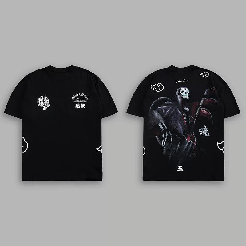 Darcsport Wolf Head & Akatsuki Print T-shirt