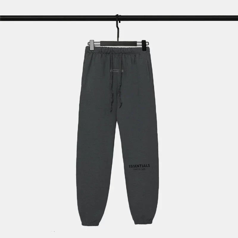 Fog Essentials Dark Charcoal Signature Joggers – Minimalist Loose Fit Street Trousers