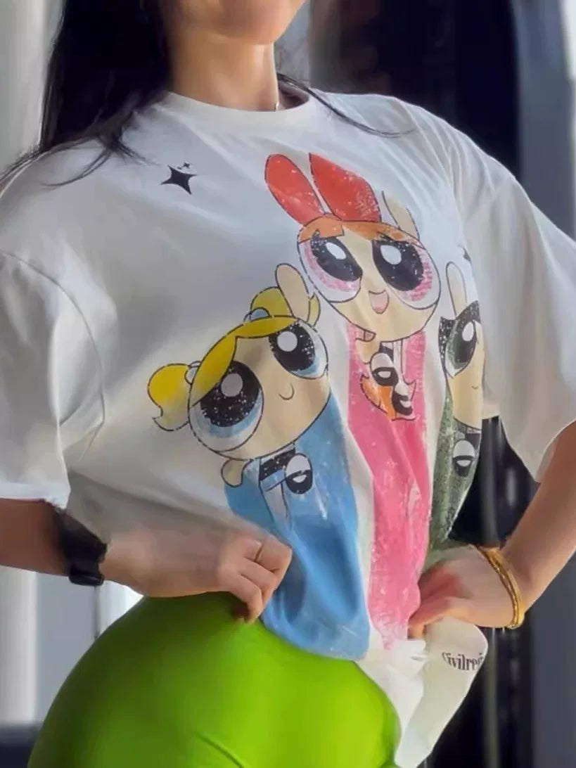 Civilregime Powerpuff Girls Series Ultra-Soft Washed T-shirt