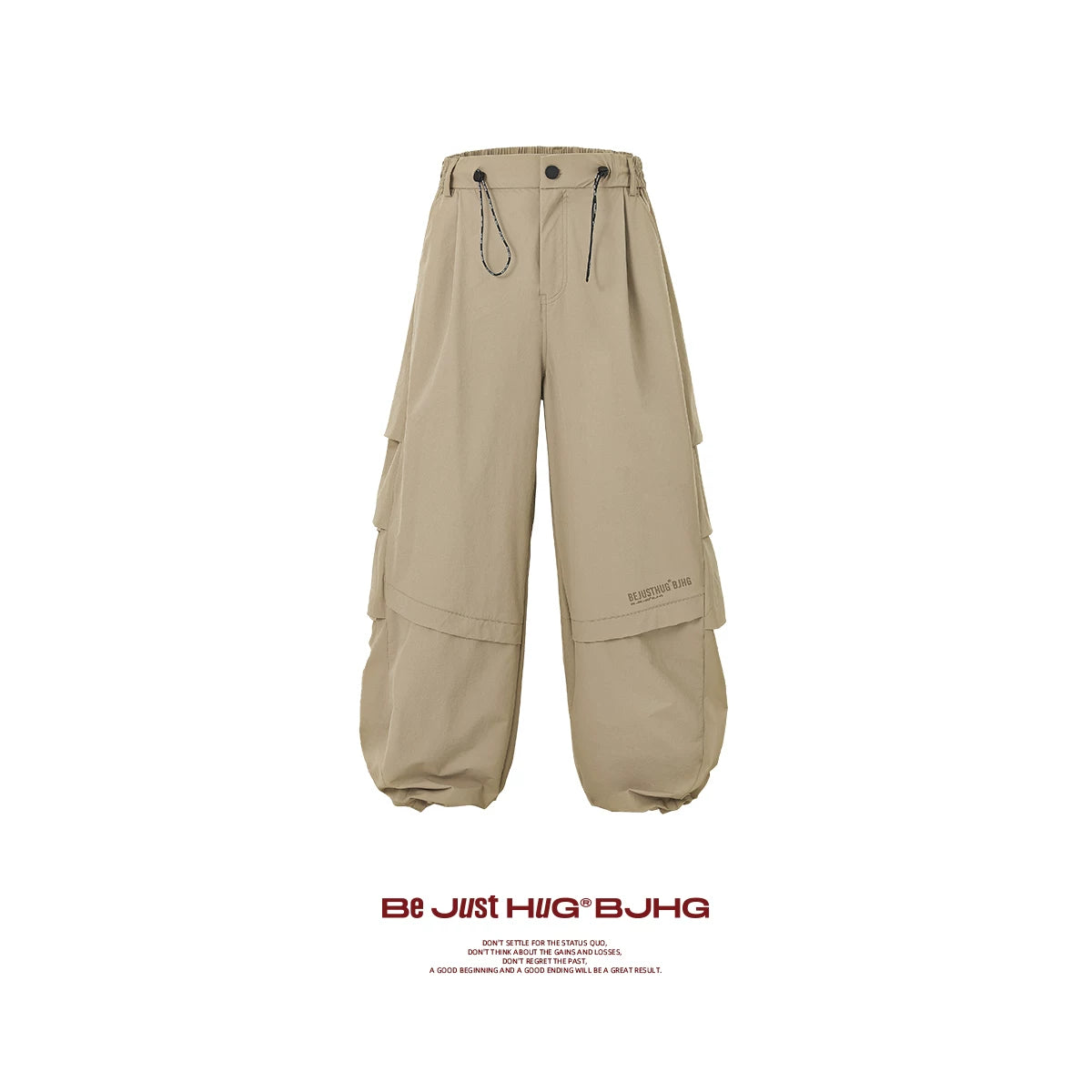 BJHG White Parachute Pants