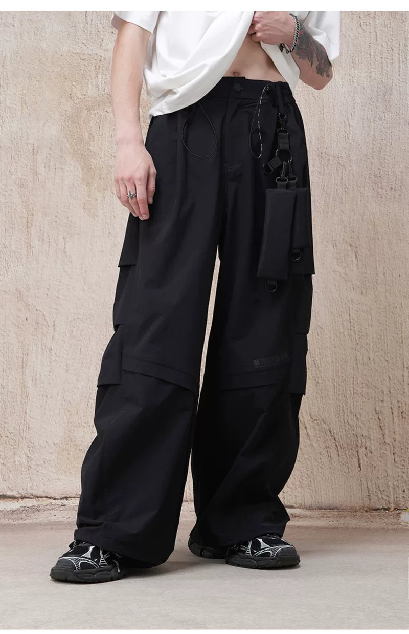 BJHG White Parachute Pants