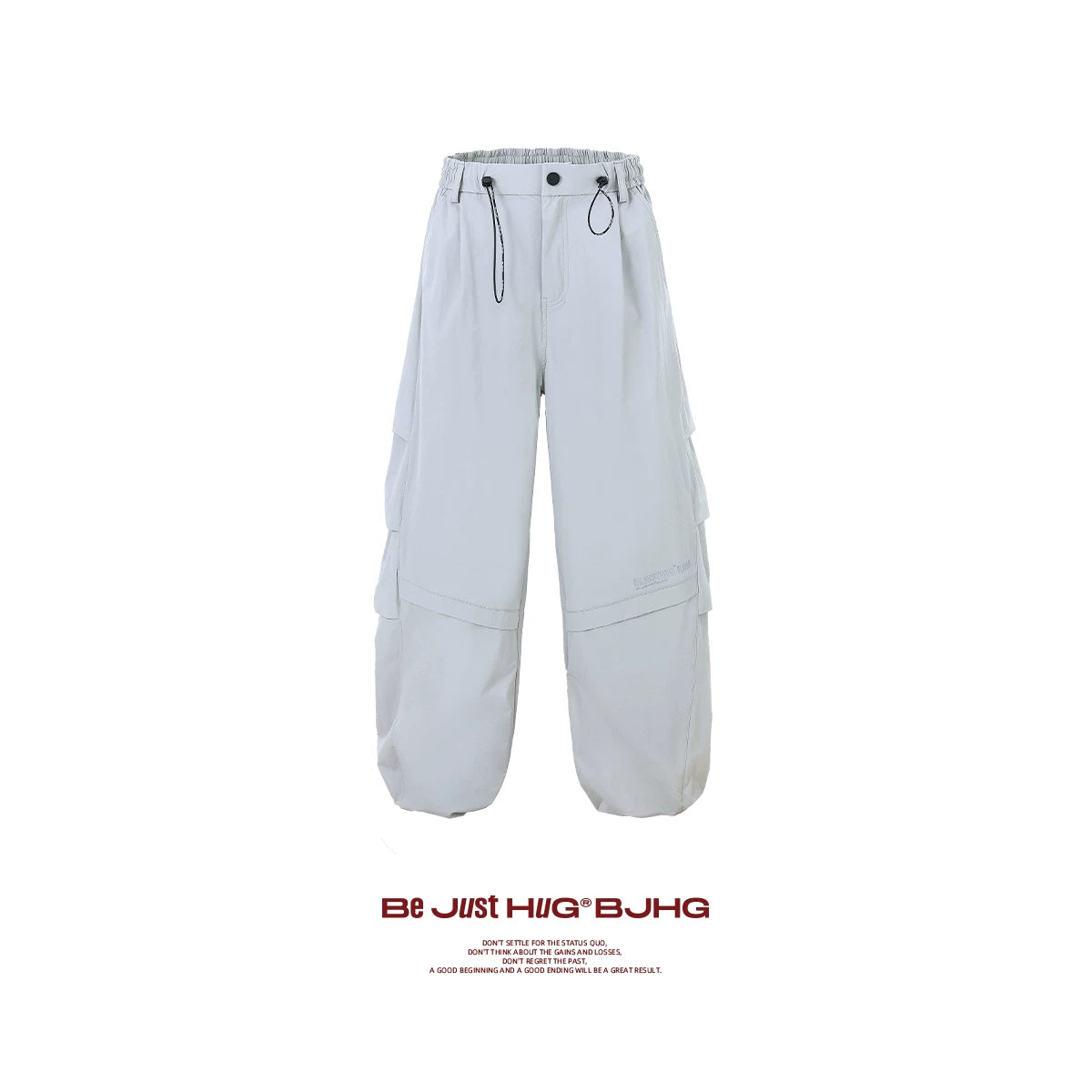 BJHG White Parachute Pants