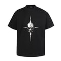 Thug Club Black Gothic Cross Skull Graphic T-Shirt