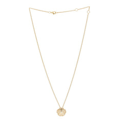 18K Yellow Gold Diamond Bouton de Camelia Pendant Necklace